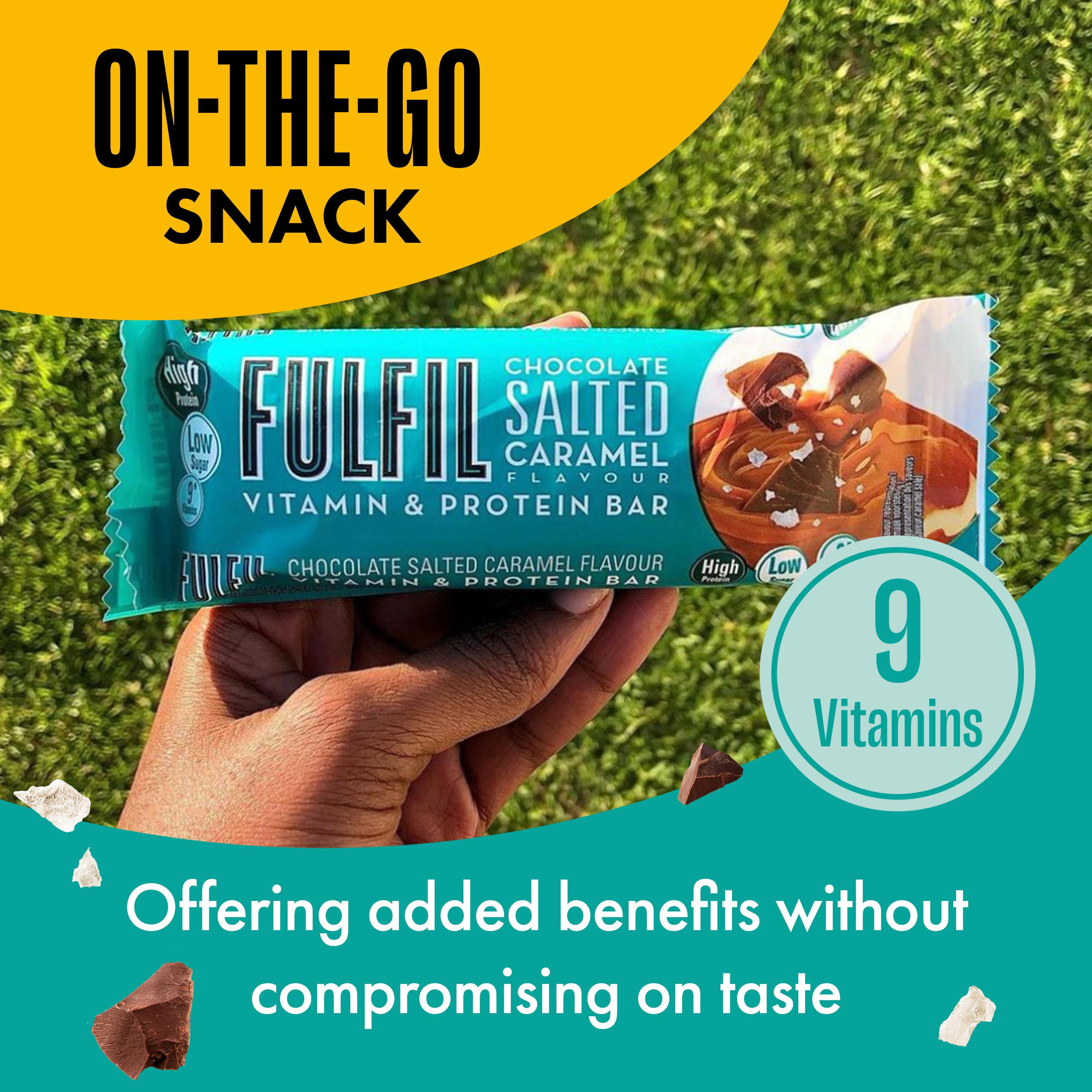 Fulfil chocolate protein bar salted caramel 55g - British product