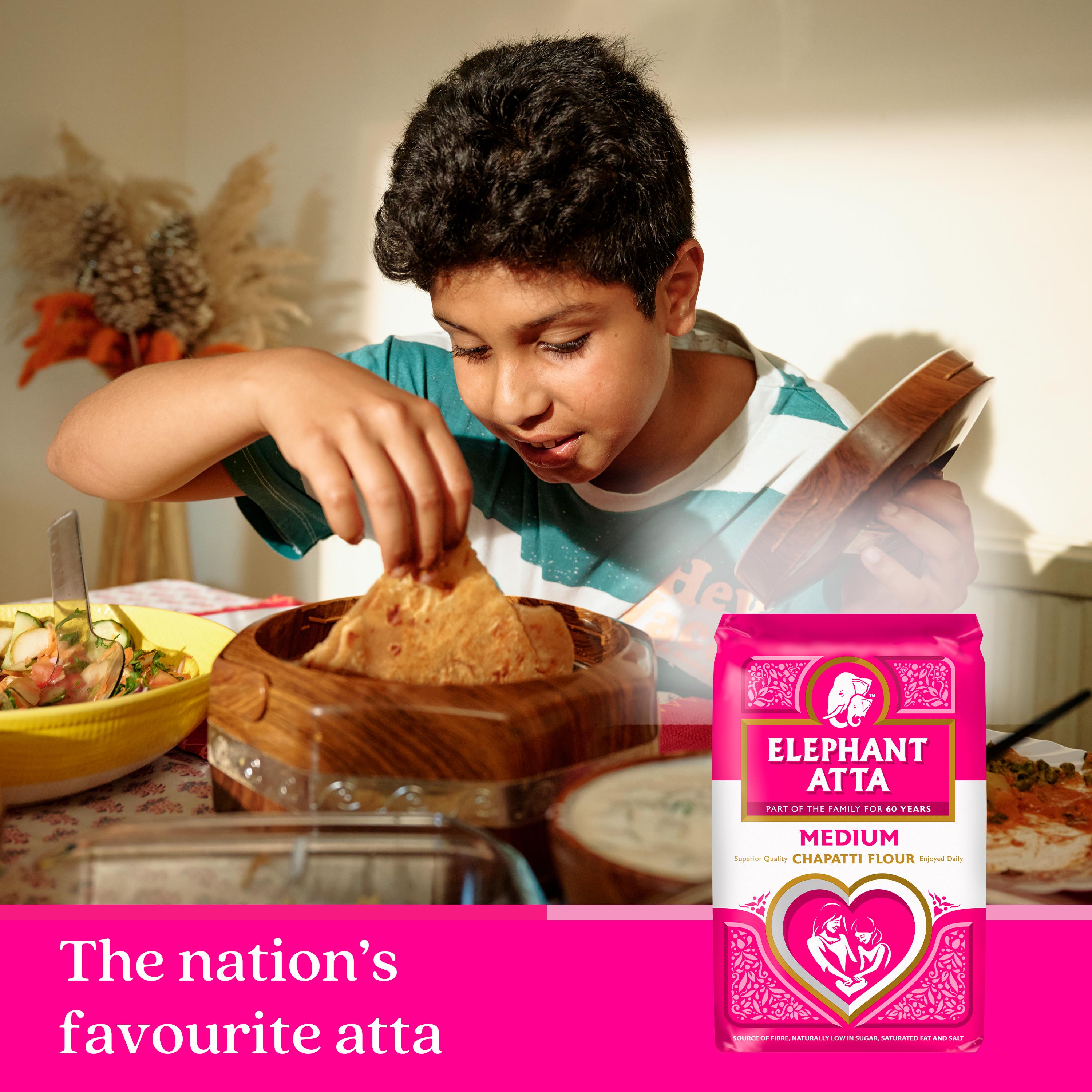 Elephant Atta medium chapatti flour 1.5kg bag (British brand)