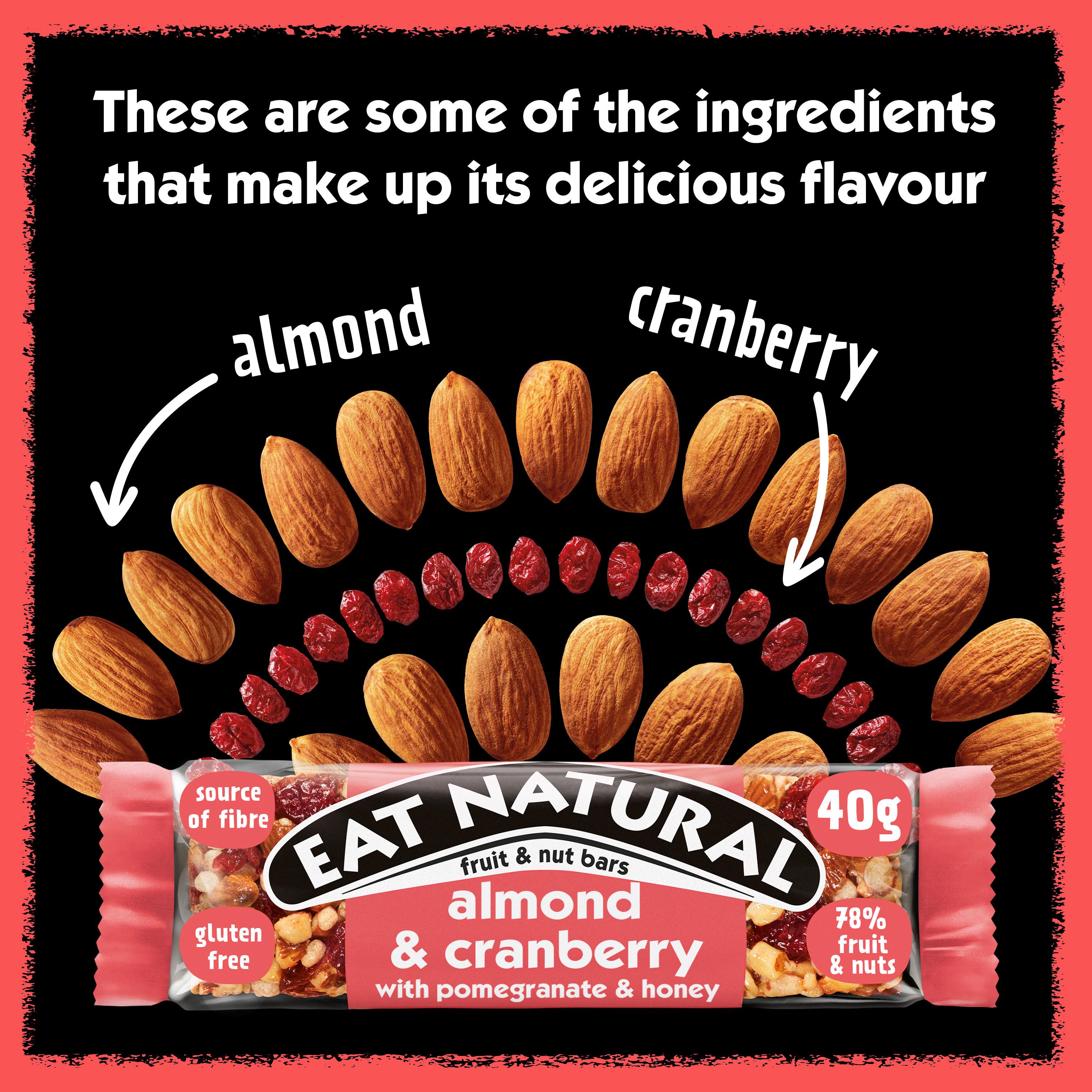 Eat Natural almond cranberry fruit and nut bar 40g - British product
