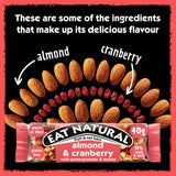 Eat Natural almond cranberry fruit and nut bar 40g - British product
