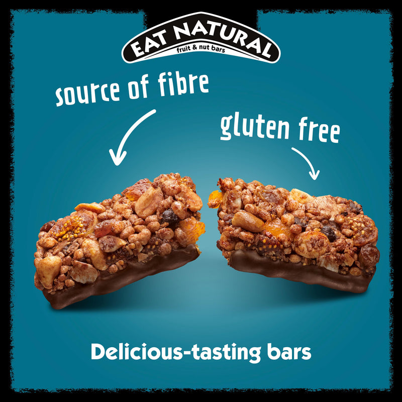 Eat Natural dark chocolate sea salt fruit and nut cereal bars 3x40g (British brand)