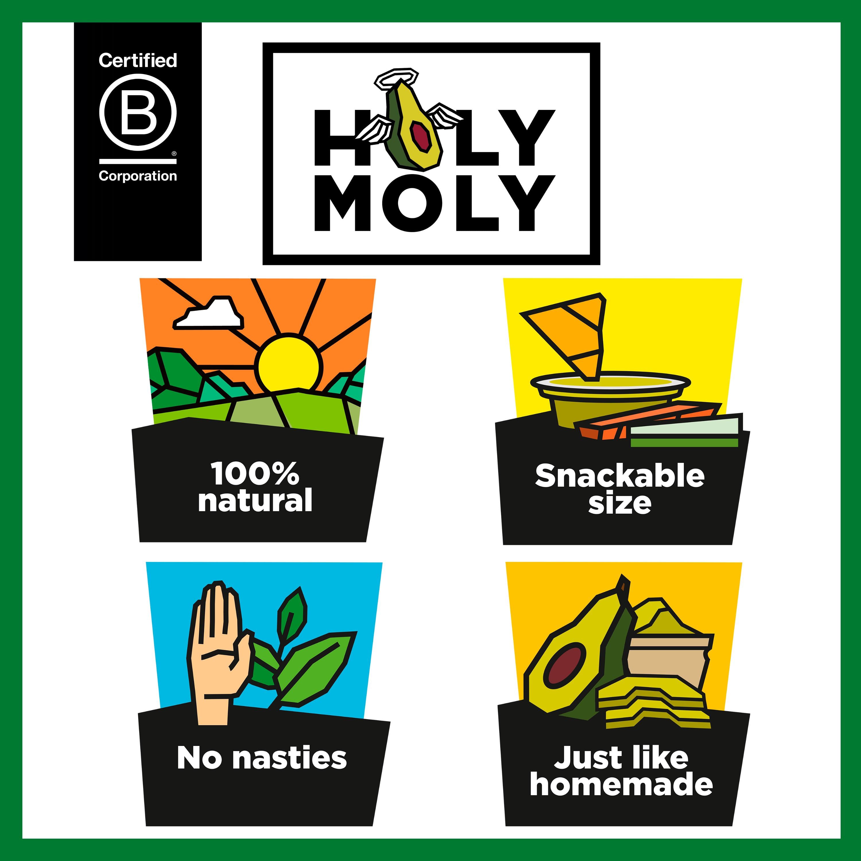 Holy Moly guacamole chip dip 3x76g, imported from the UK