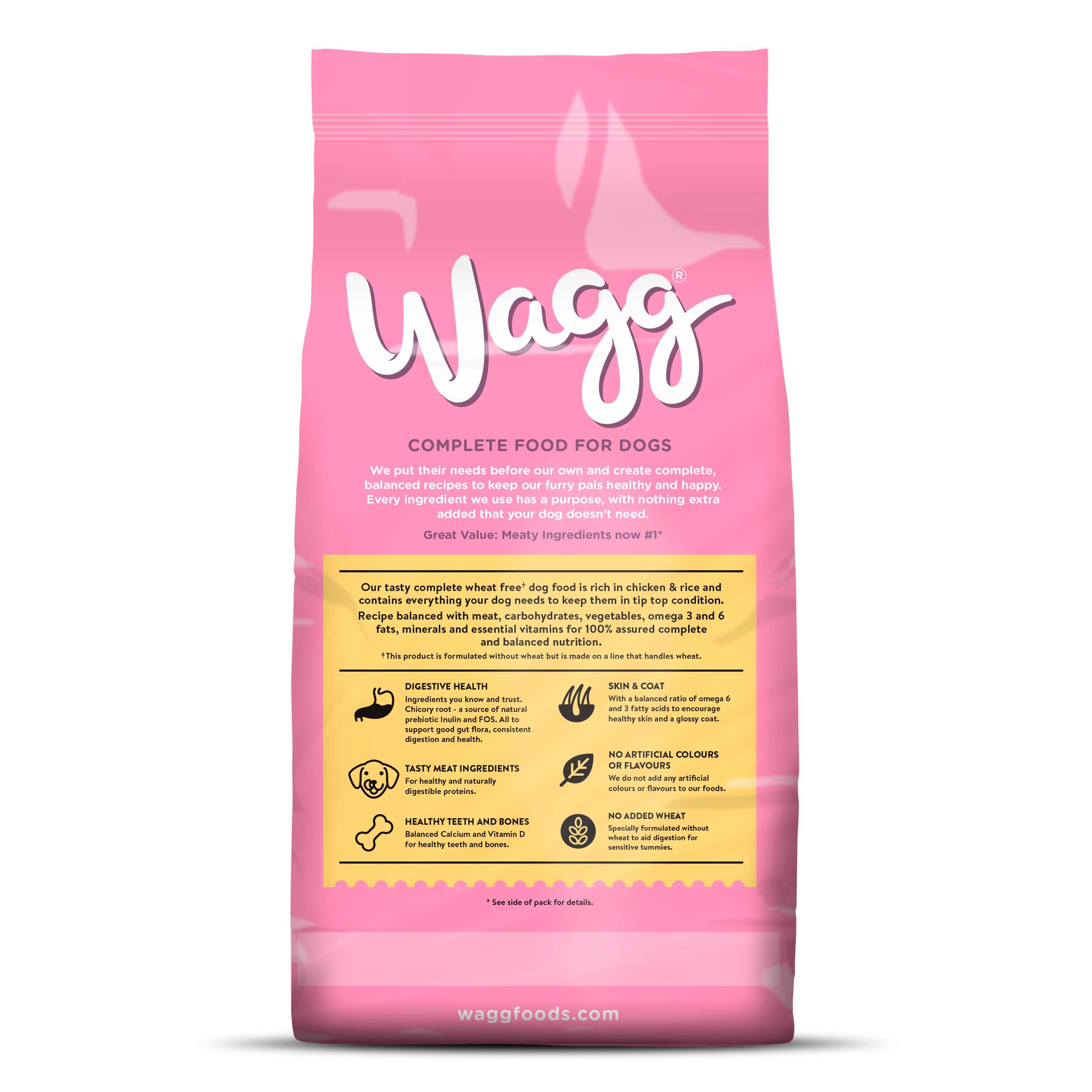 Wagg wheat free chicken dry dog food 2kg - British product