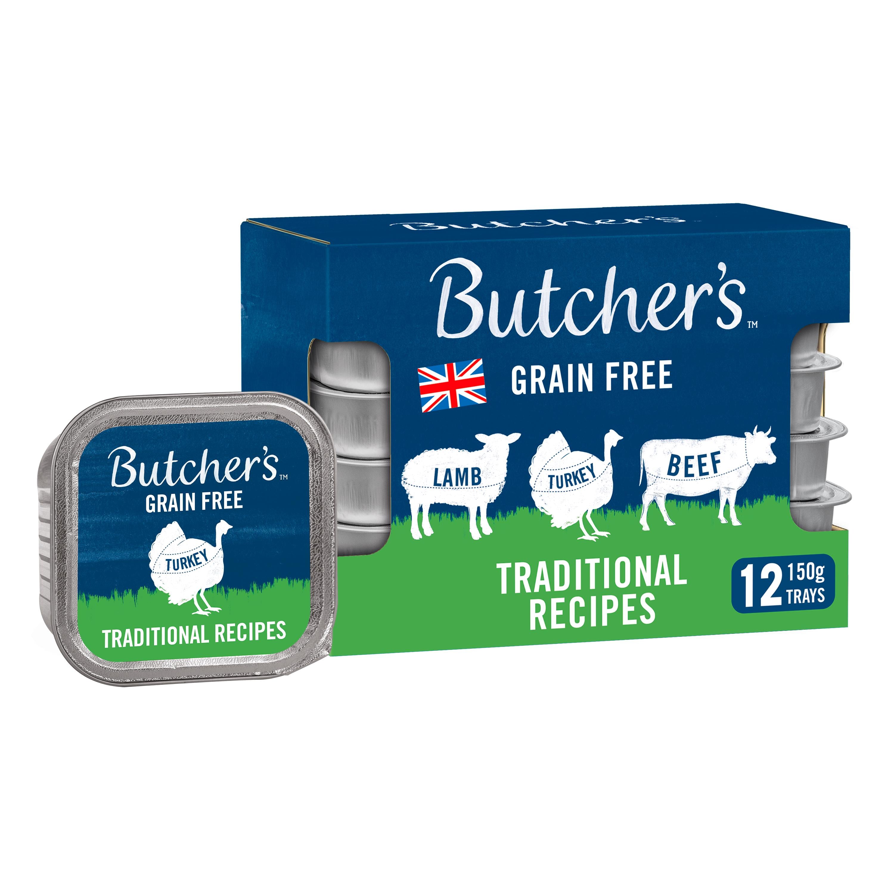 Butcher's dog food trays 12x150g multibox - British product