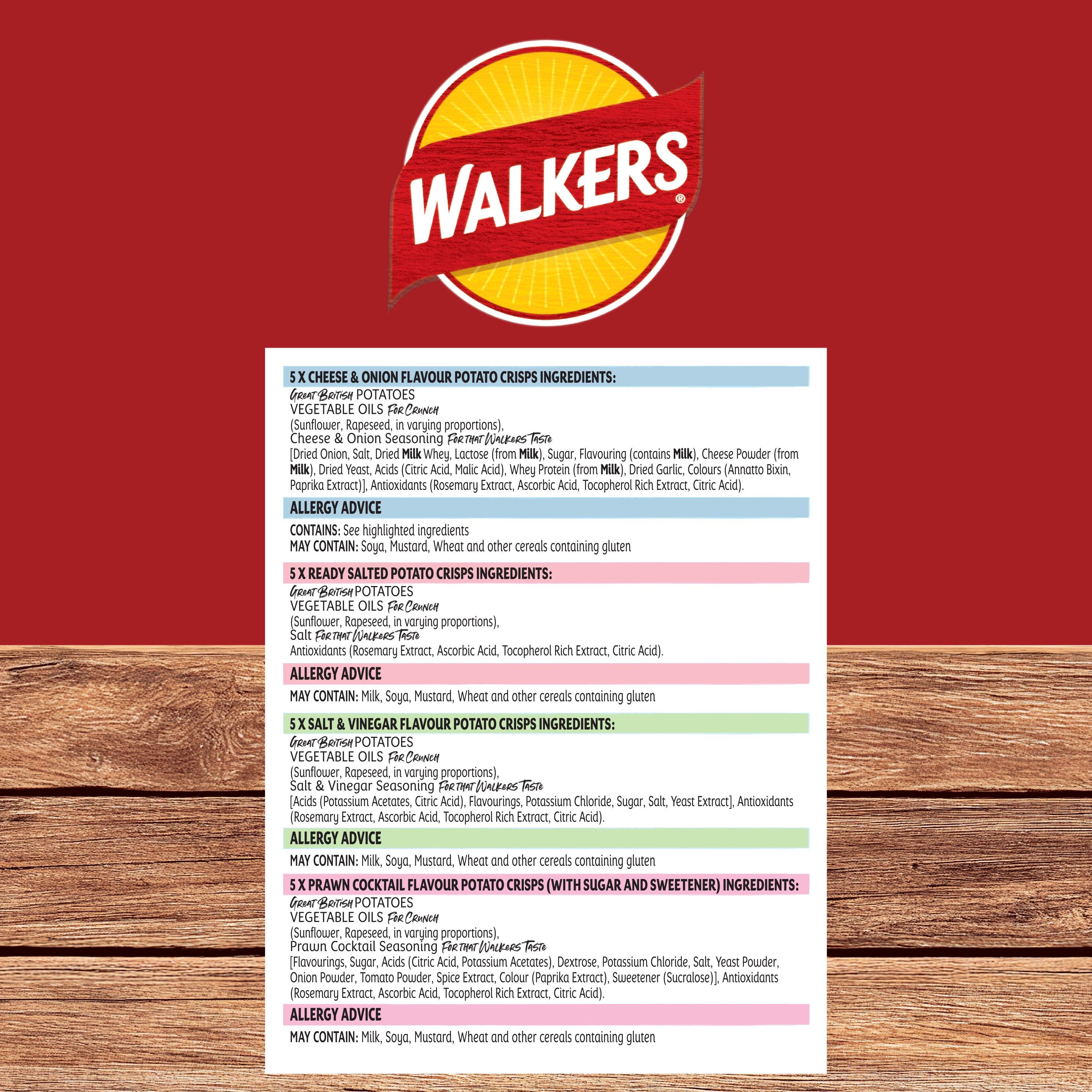 Walkers classic variety crisps multipack 20x25g (British brand)
