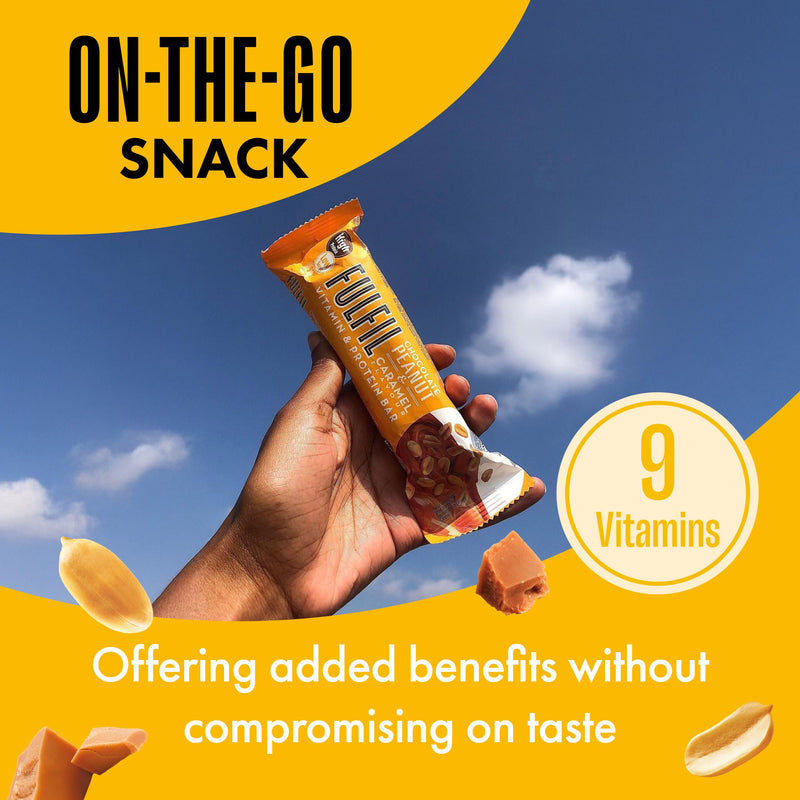 Fulfil Chocolate Peanut & Caramel Vitamin Bar 55g - British product
