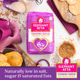 Elephant Atta Chakki Gold whole wheat chapatti flour 1.5kg - British product