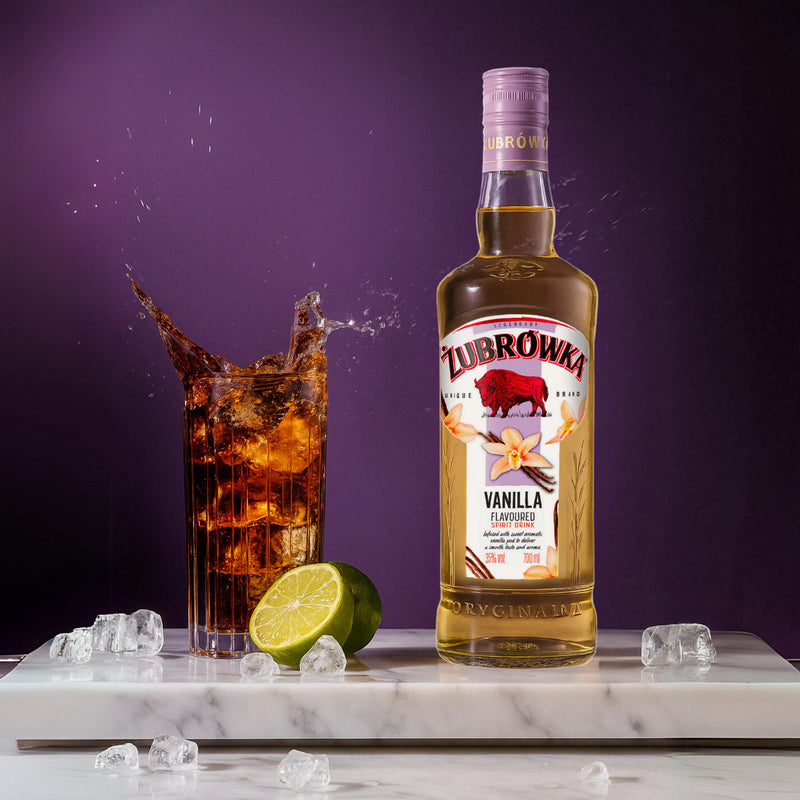 Zubrowka vanilla flavoured spirit drink 70cl (British brand)