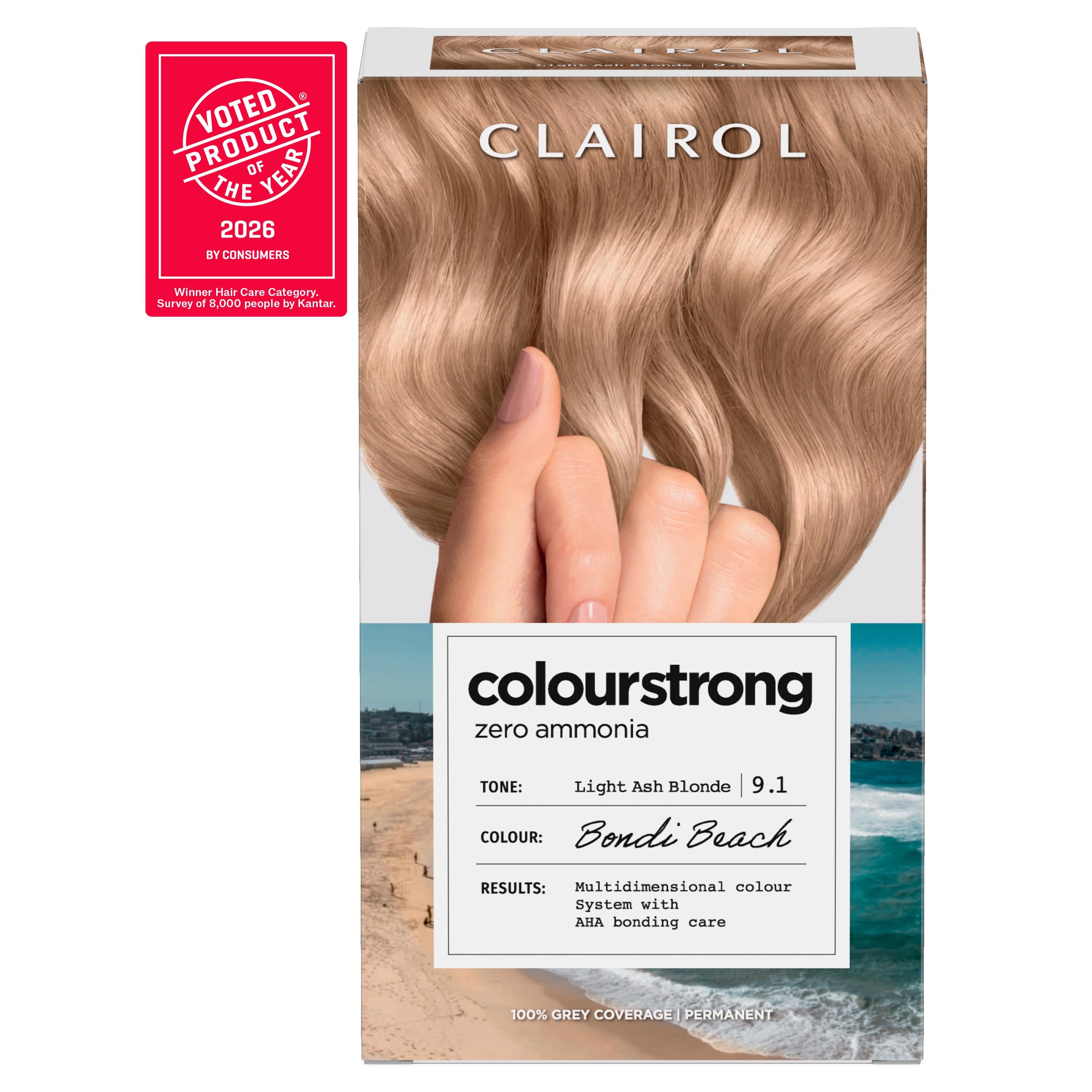 Clairol permanent hair dye Light Ash Blonde 9.1, imported from the UK