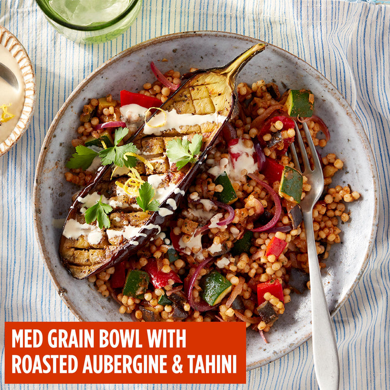 Merchant Gourmet frozen herby vegetables and giant couscous 400g, imported from the UK