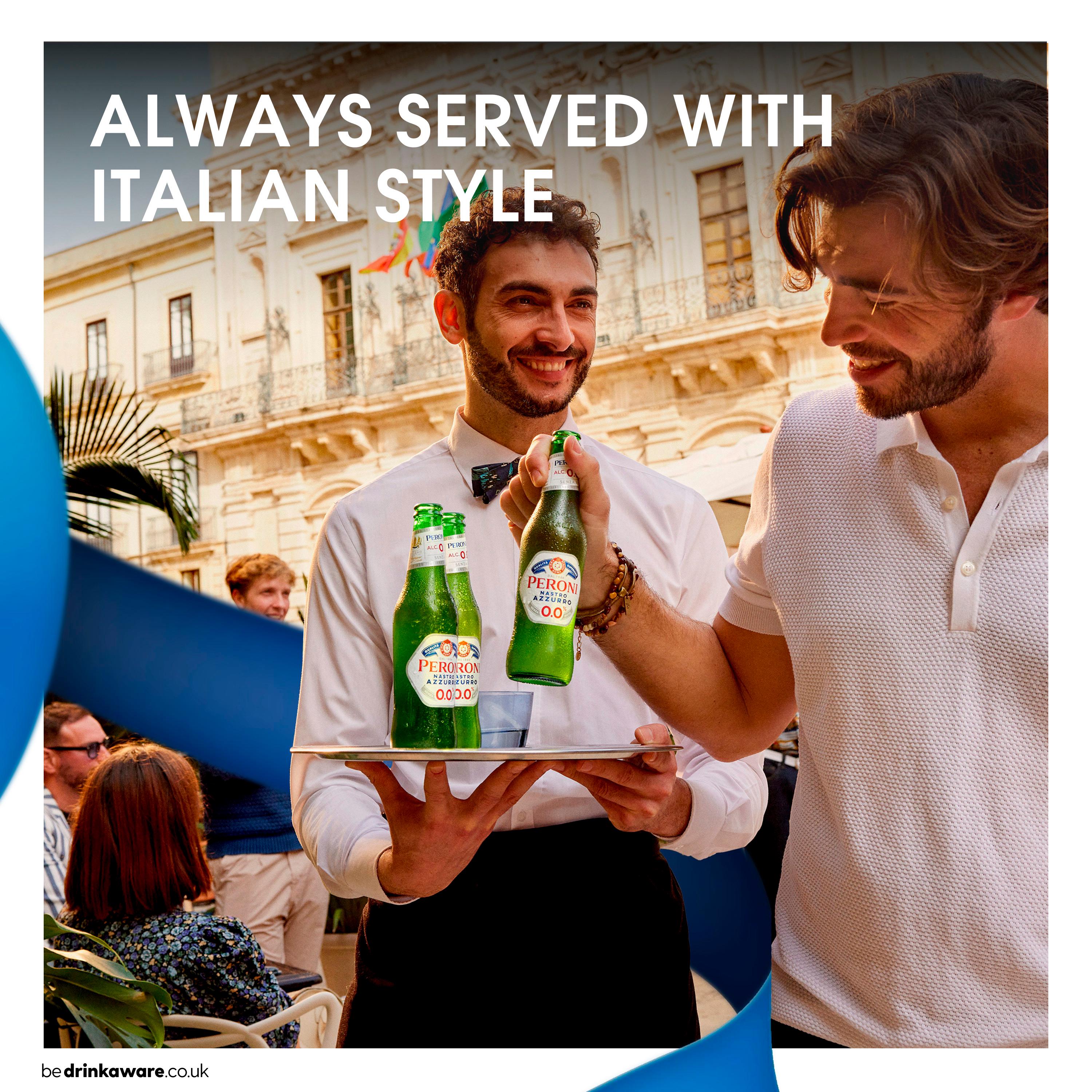 Peroni 0.0% alcohol free beer 12 x 330ml (British brand)