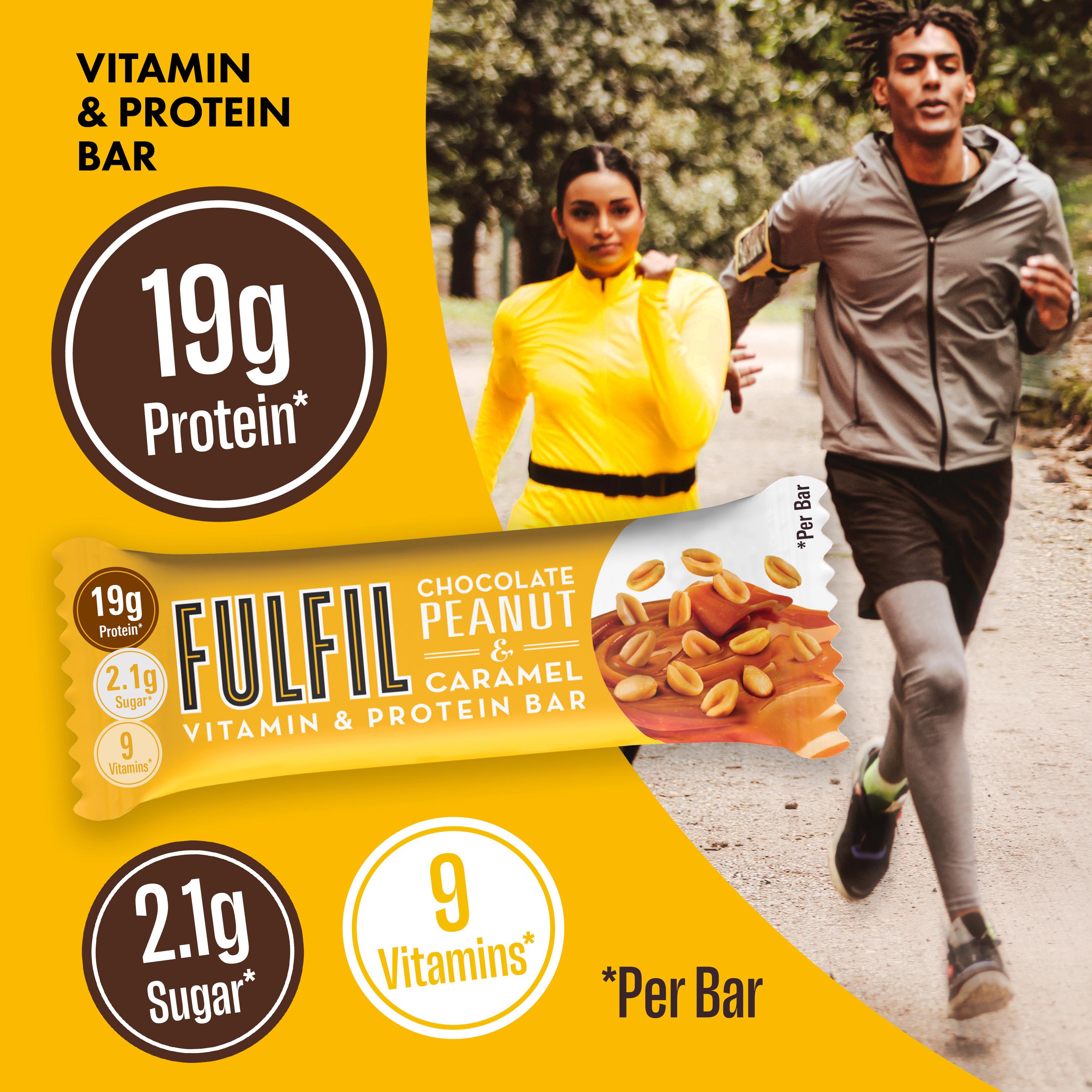 Fulfil Chocolate Peanut & Caramel Vitamin Bar 55g - British product