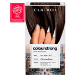 Clairol Colour Strong dark brown permanent hair dye - British product