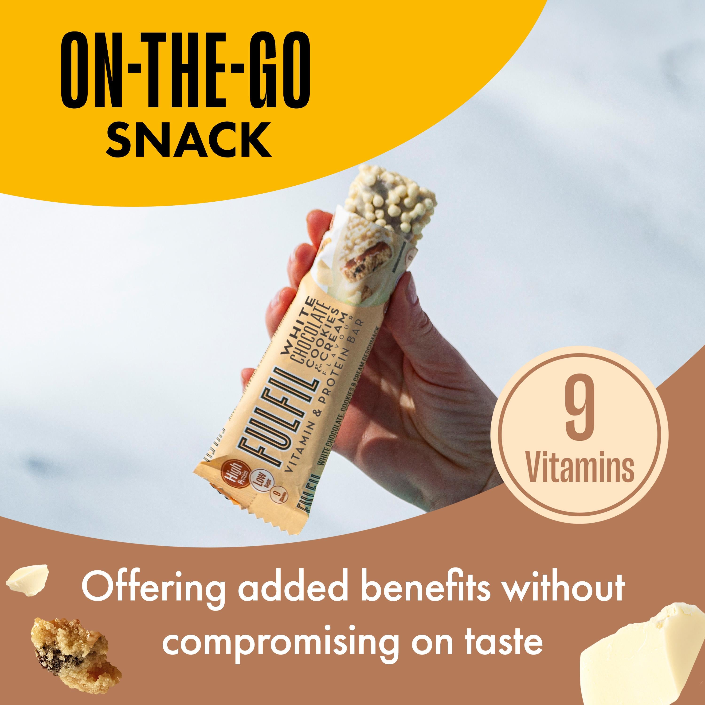Fulfil White Chocolate Cookies Protein Bar 55g - British product