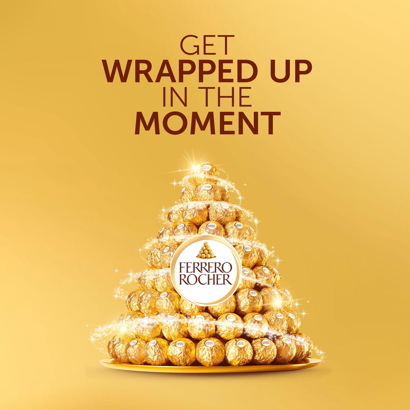 Ferrero Rocher milk chocolate pralines gift box 24 pieces 300g, imported from the UK