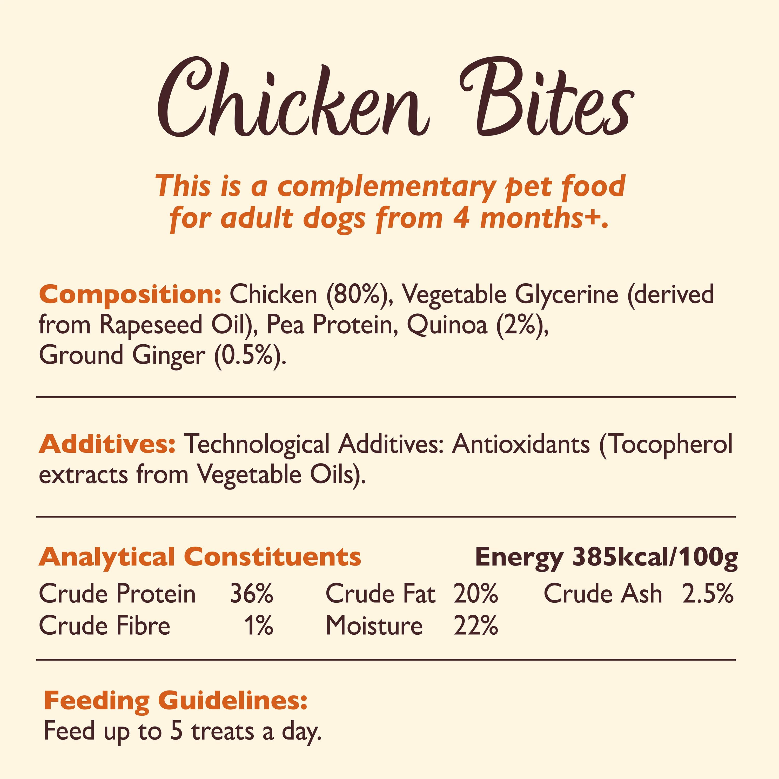 Lily's Kitchen dog treats Chomp-Away Chicken Bites 70g (British brand)