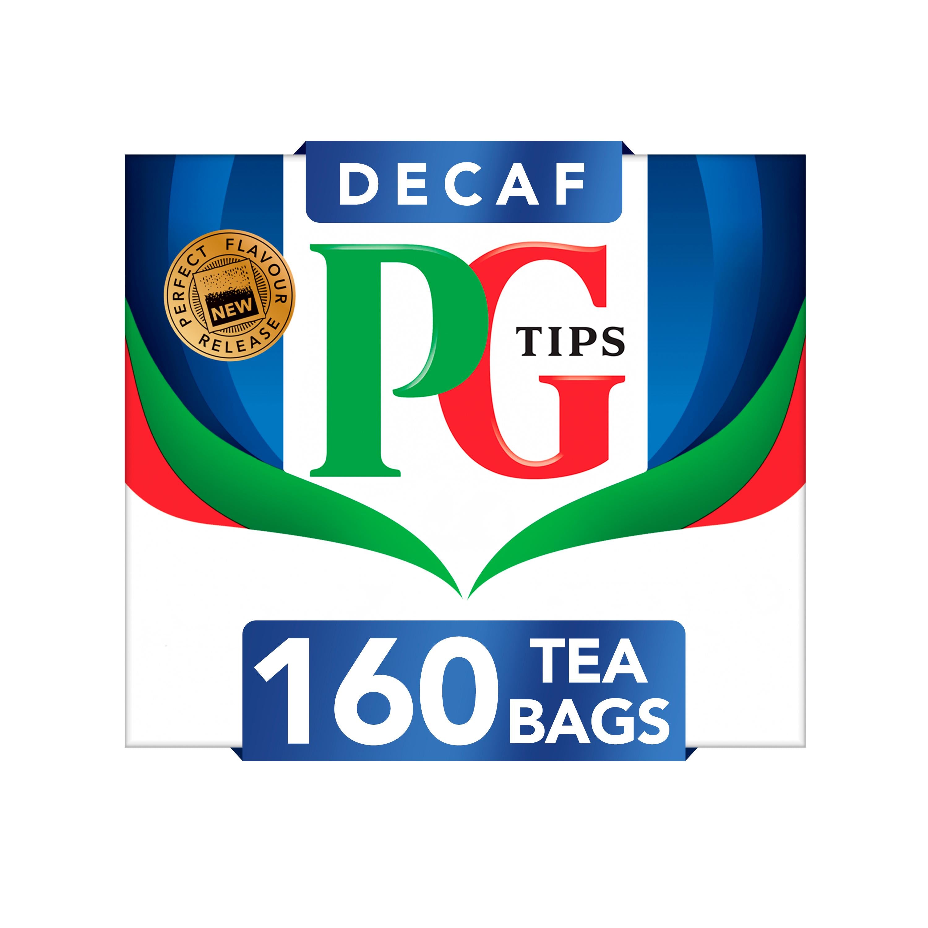 PG Tips Decaf Tea bags x160, imported from the UK