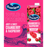 Ocean Spray cranberry raspberry juice drink 1L - British product