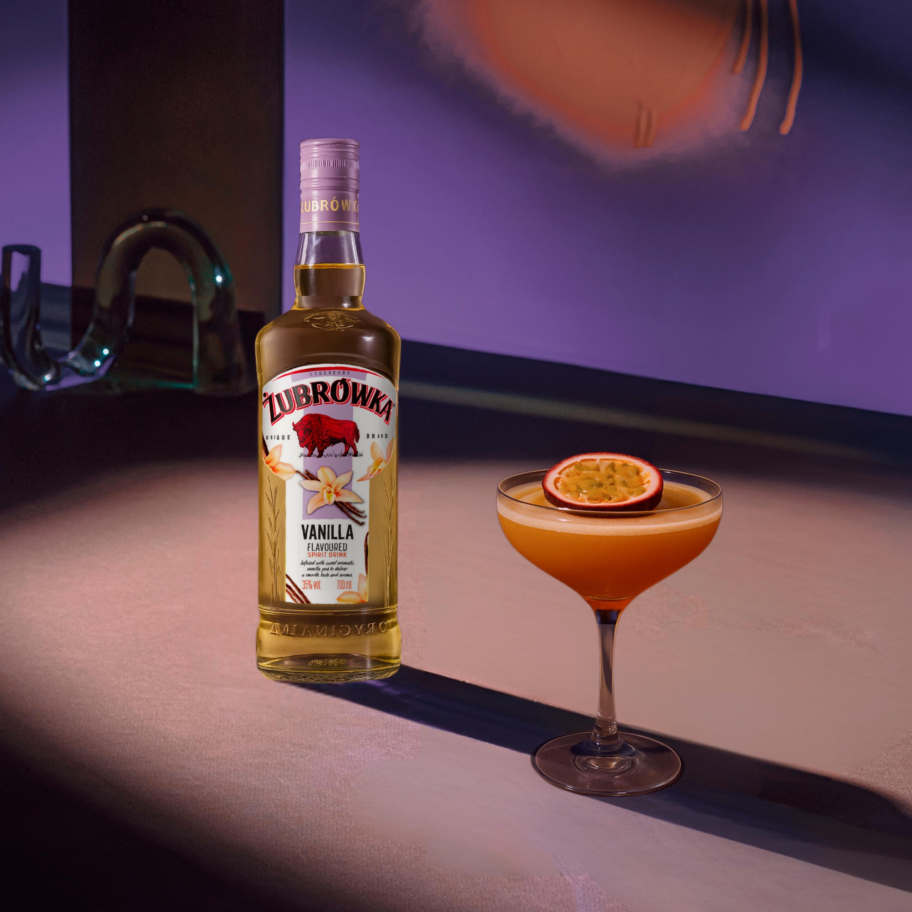 Zubrowka vanilla flavoured spirit drink 70cl (British brand)