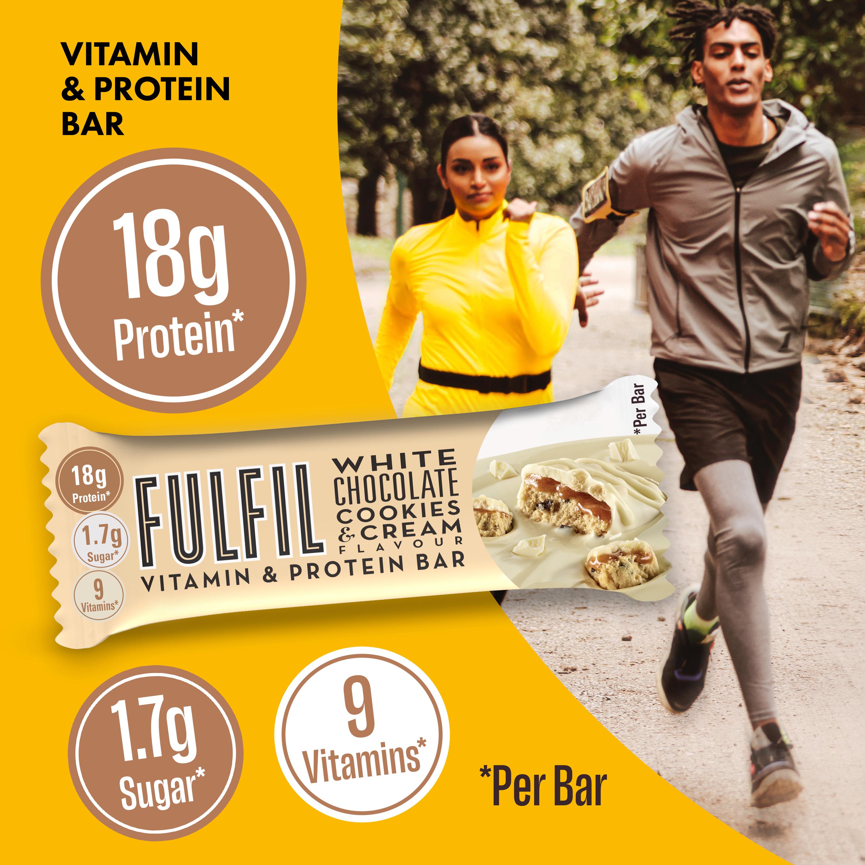 Fulfil White Chocolate Cookies Protein Bar 55g - British product