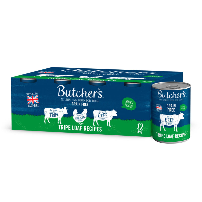 Butcher's dog food Tripe Loaf 12x400g, UK version