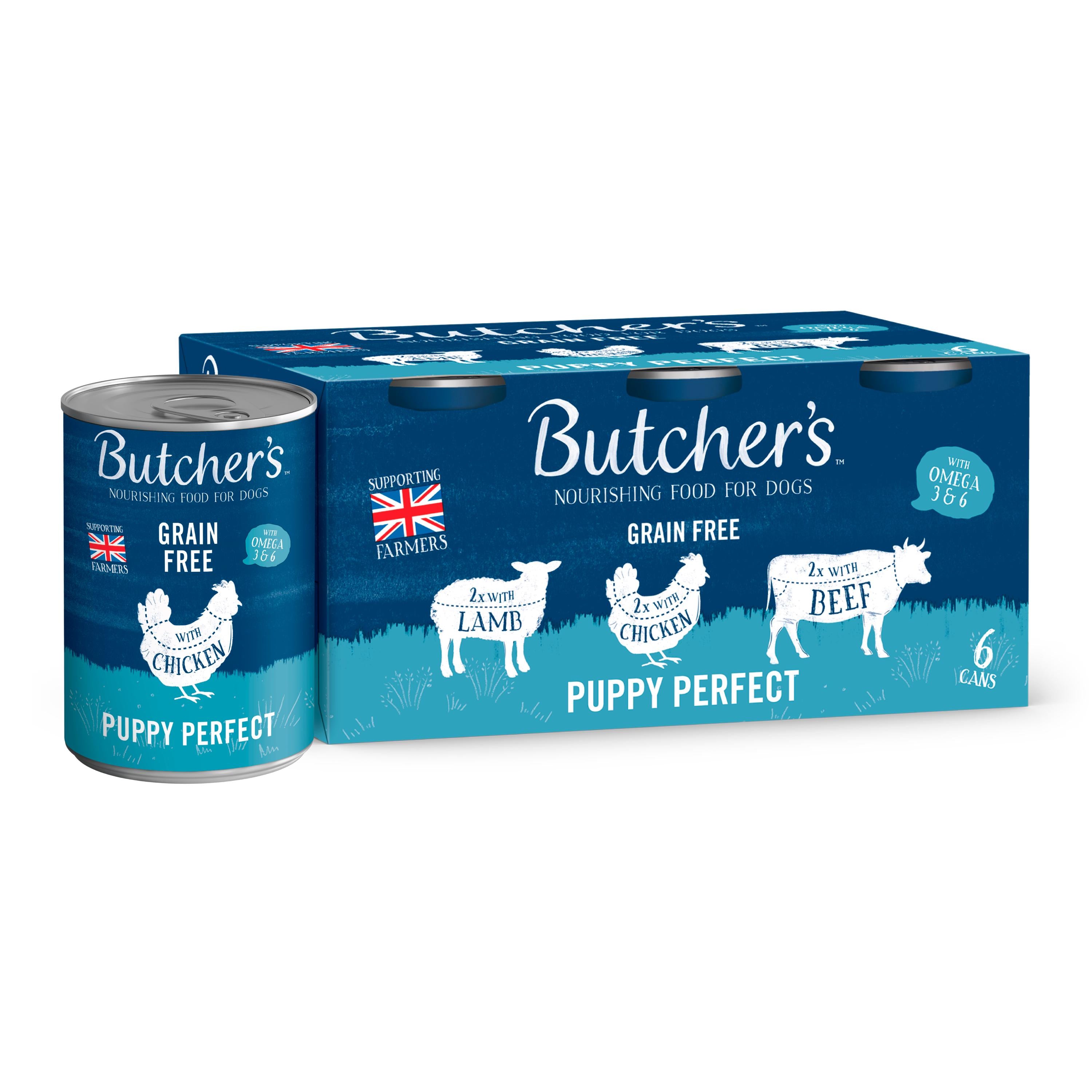 Butcher's Puppy Perfect dog food 6x400g - British product
