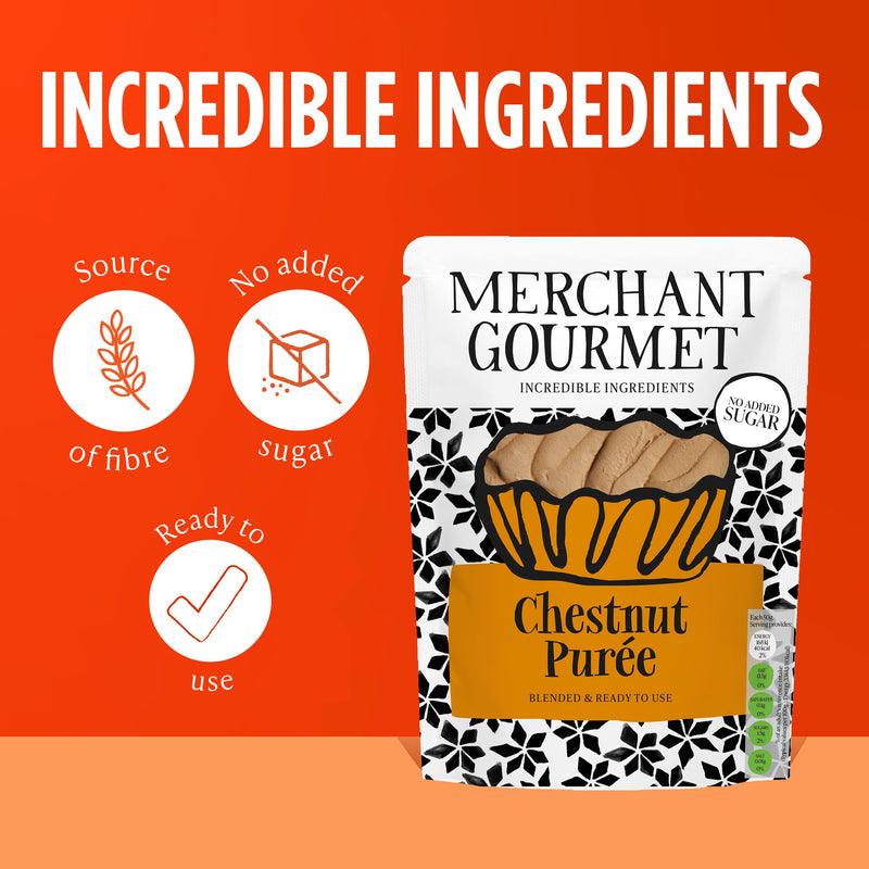 Merchant Gourmet Chestnut Puree 200g, imported from the UK