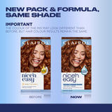 Clairol Nice'N Easy Light Auburn 6R permanent hair dye, UK version