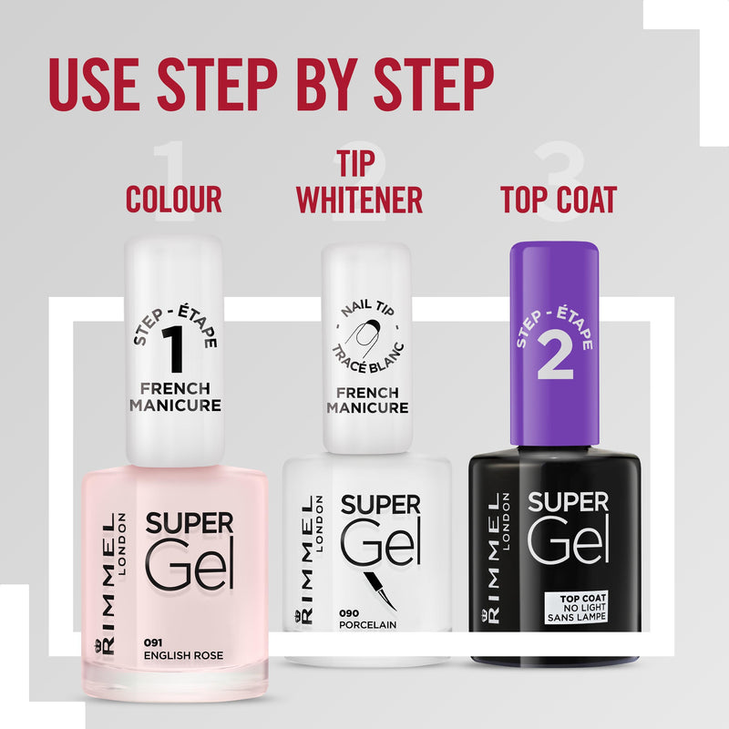 Rimmel Super Gel French Manicure in English Rose 12ml, UK version