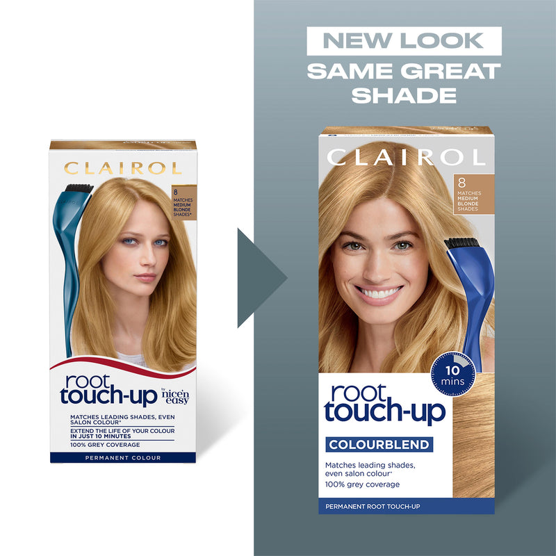 Clairol Root Touch-Up permanent hair dye Medium Blonde 8 (British brand)