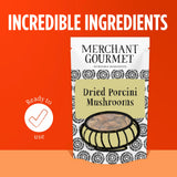 Merchant Gourmet dried porcini mushrooms 30g (British brand)