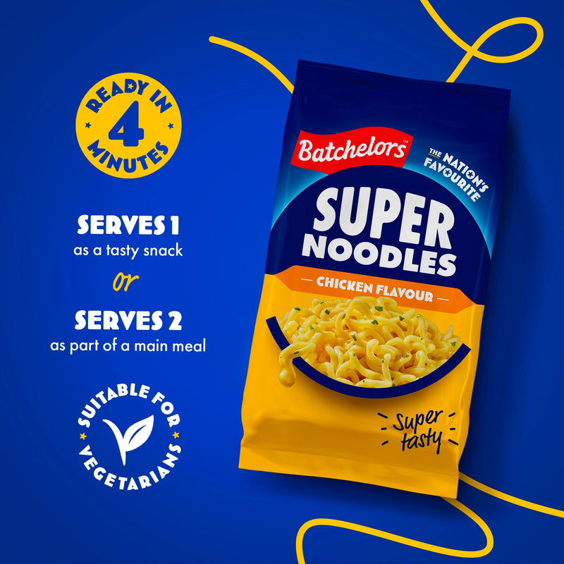 Batchelors super noodles curry flavour 90g - British product