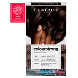 Clairol Colour Strong permanent hair dye Darkest Brown 3.0, imported from the UK