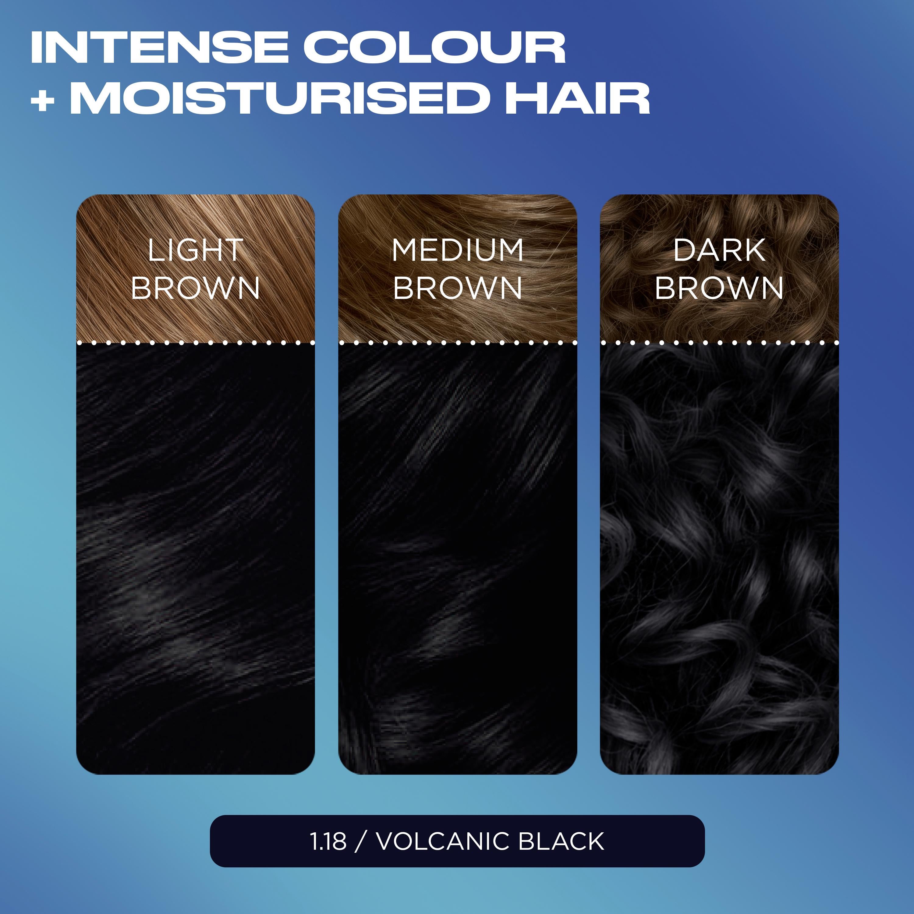Clairol Volcanic Black permanent hair dye - British product