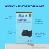 Biore charcoal deep cleansing nose strips 6 count, UK version