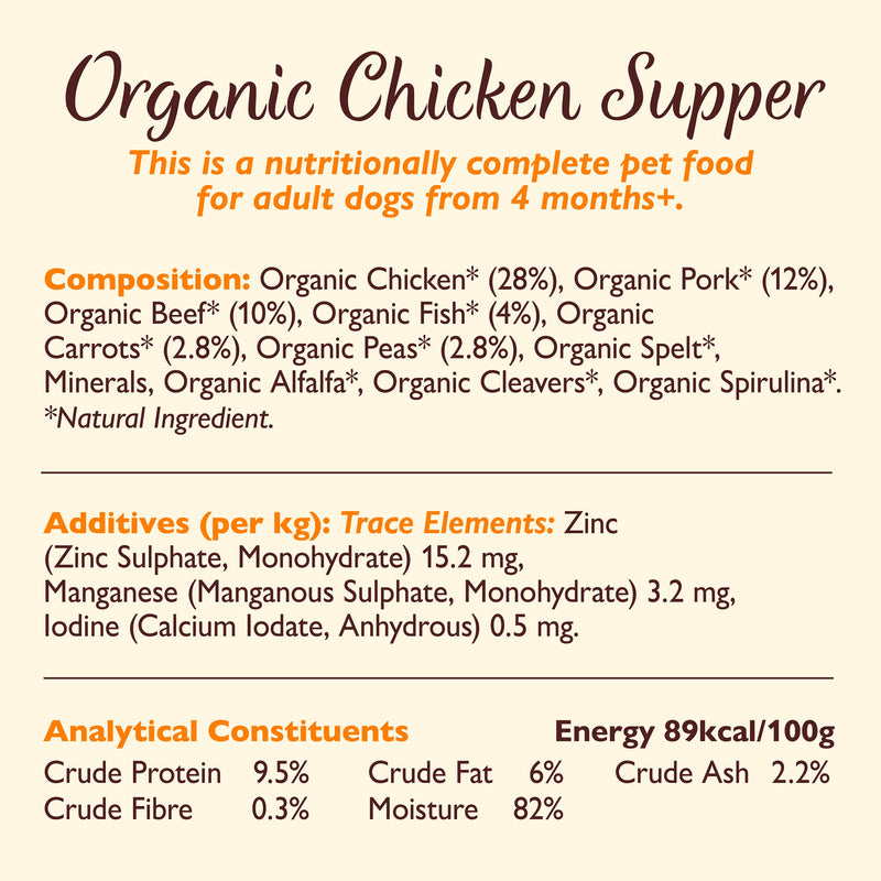 Lily's Kitchen organic dog food multipack 10x150g, imported from the UK