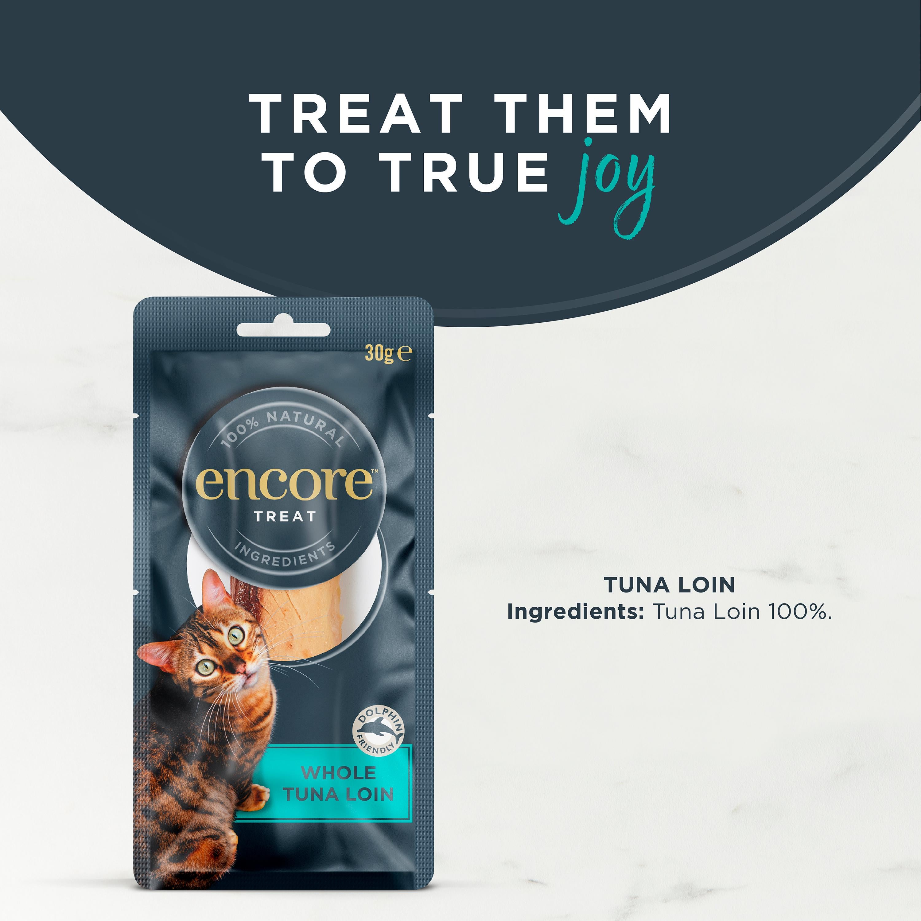 Encore Natural Tuna Loin cat treat 30g - British product