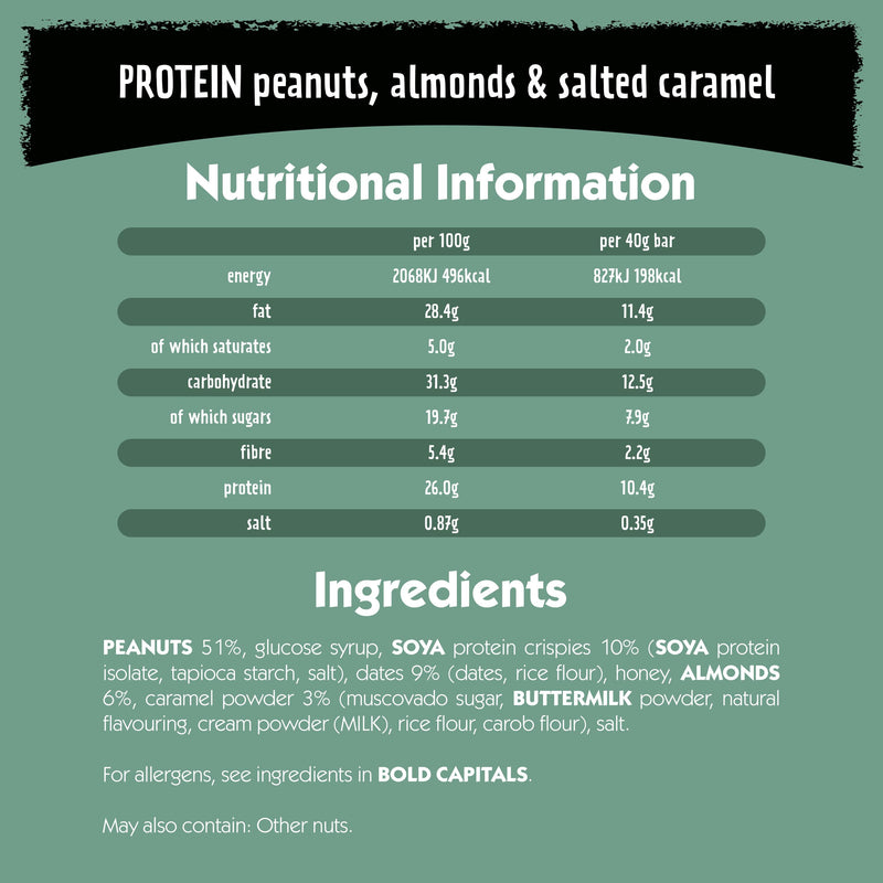 Eat Natural protein bar peanuts almonds salted caramel 3x40g - British product