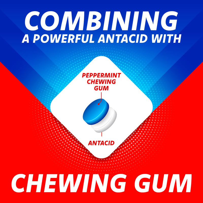 Rennie peppermint antacid gum 750mg, imported from the UK