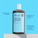Bioré Deep Pore Charcoal Cleanser 200ml, imported from the UK