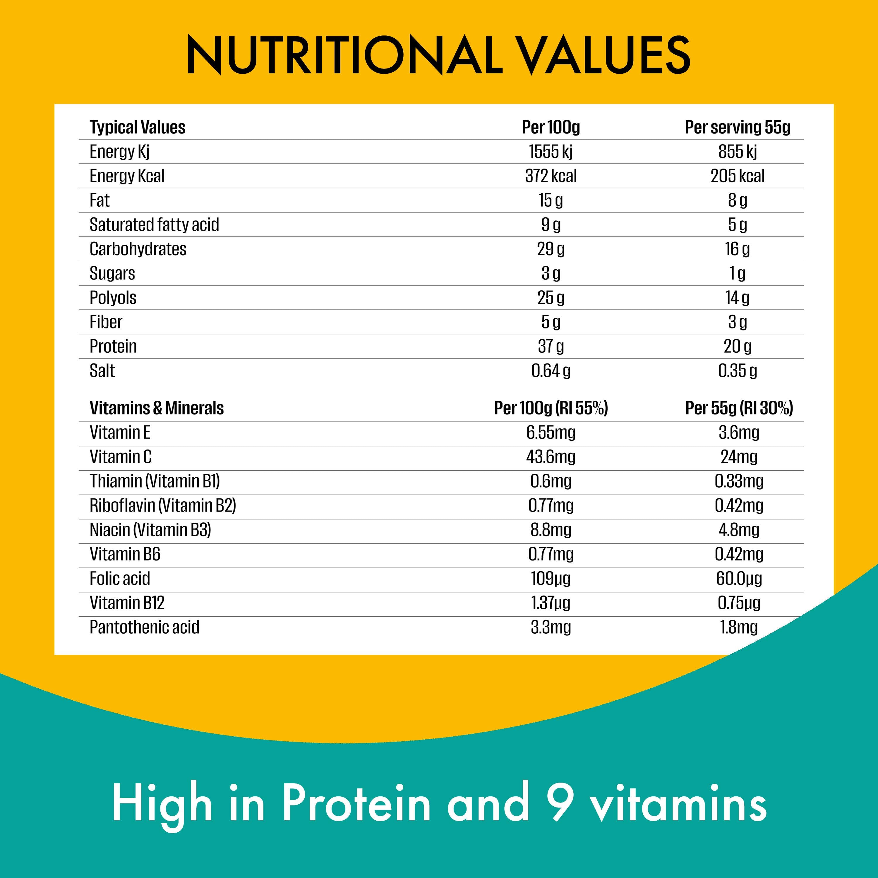 Fulfil chocolate protein bar salted caramel 55g - British product