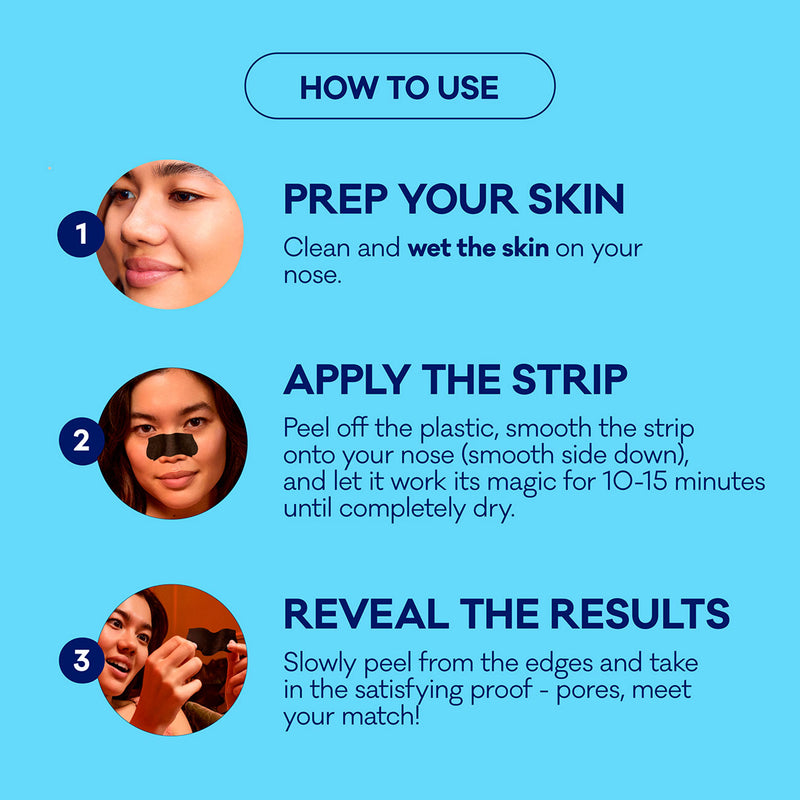 Biore charcoal deep cleansing nose strips 6 count, UK version