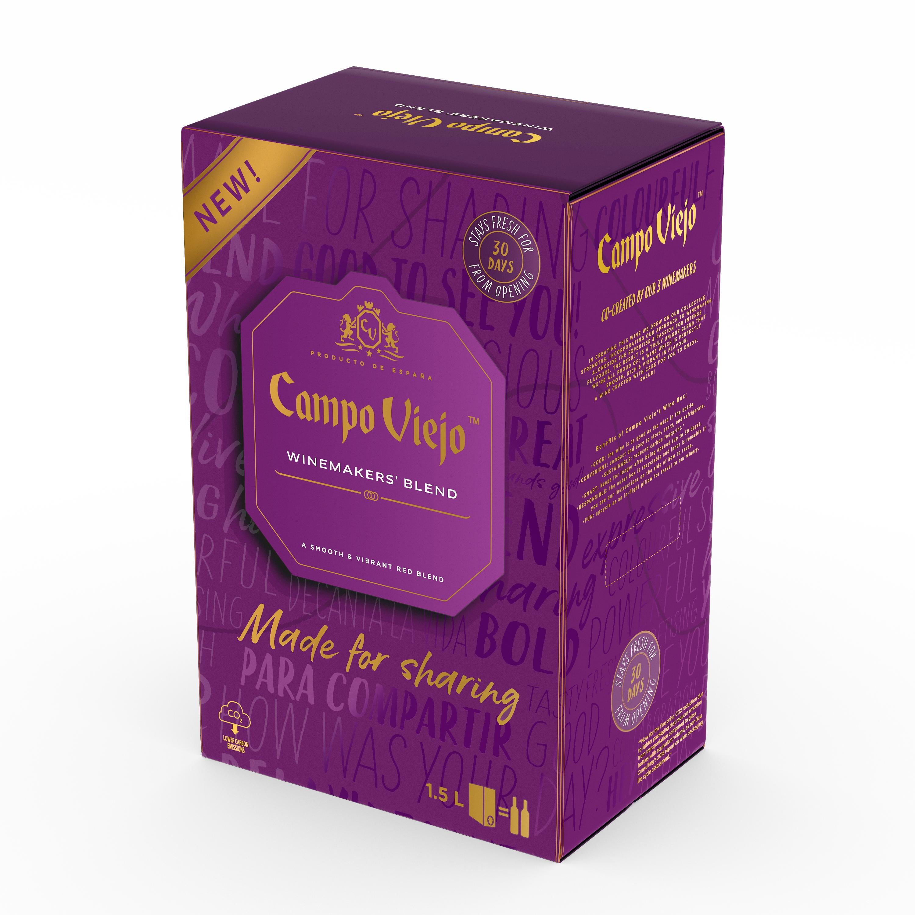 Campo Viejo red wine box 150cl - British product