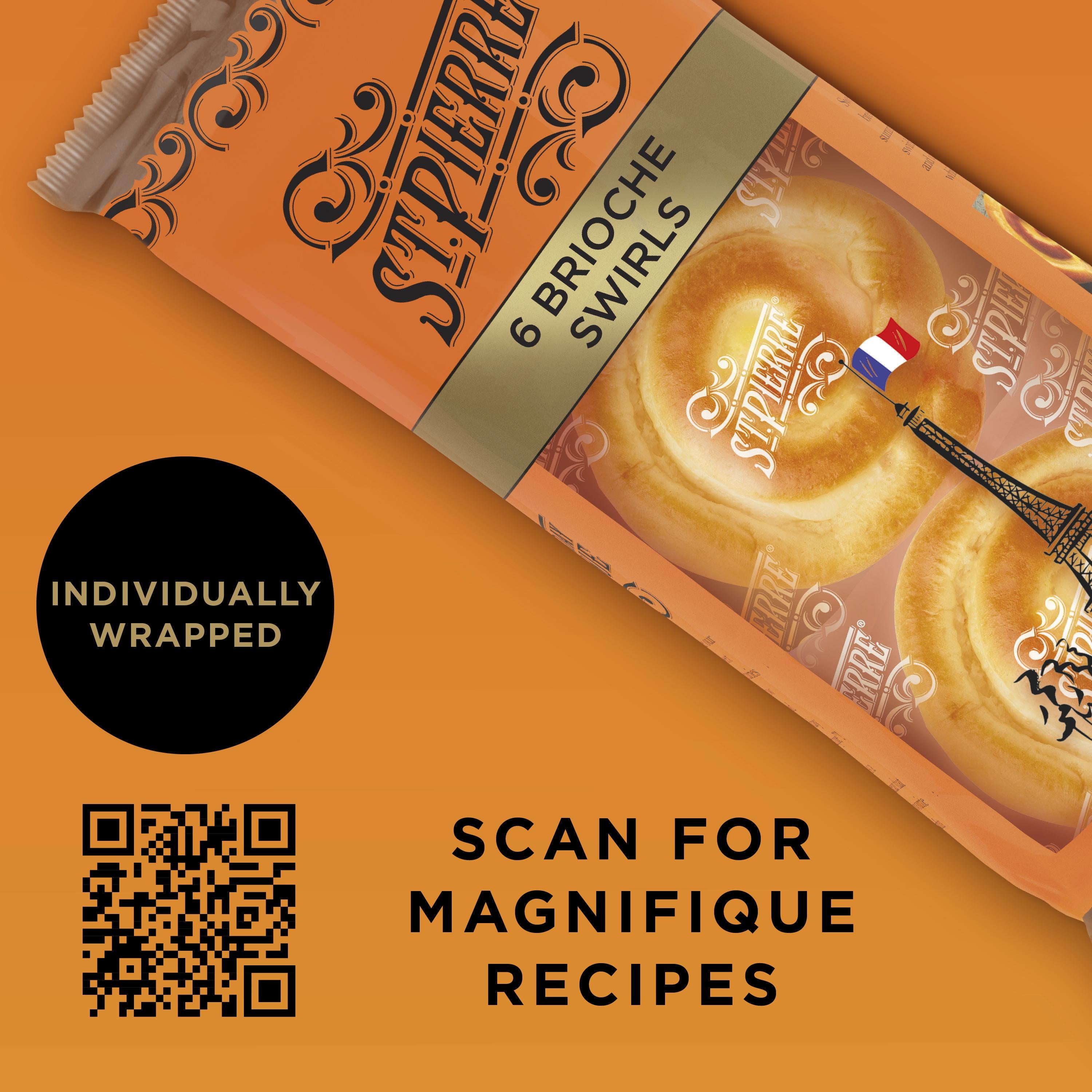 St Pierre brioche swirls vanilla custard 6 pack (British brand)