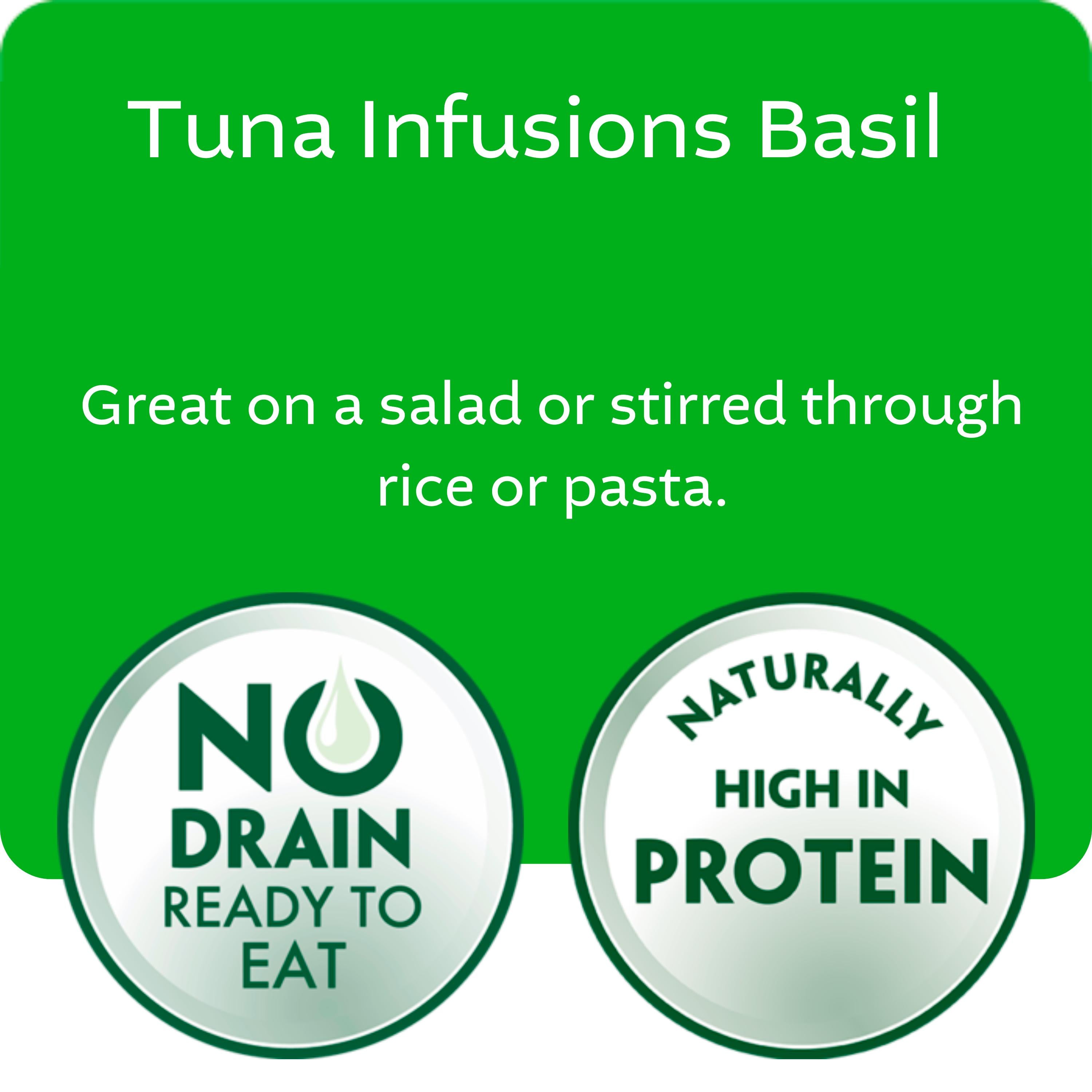John West basil tuna infusions 80g, UK version