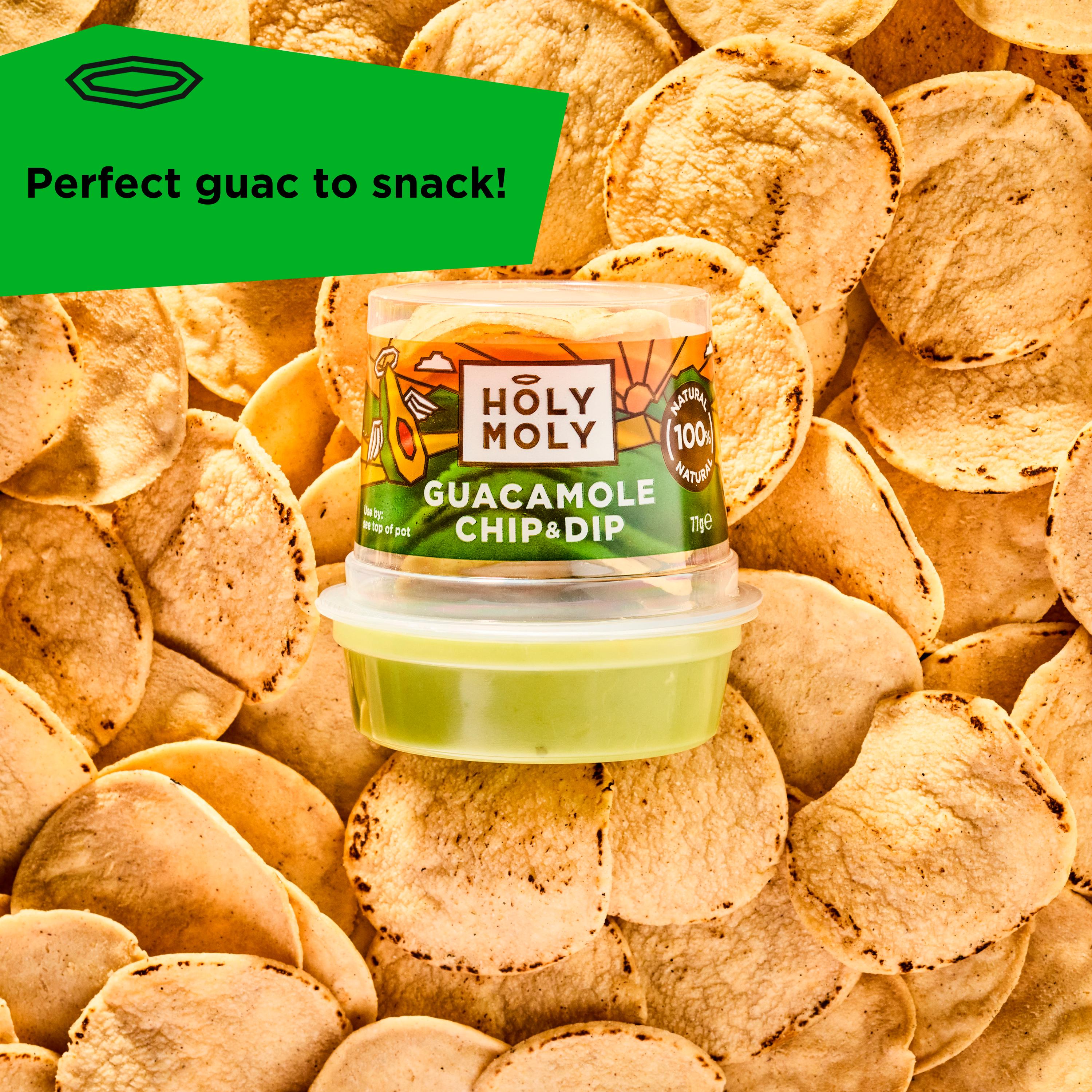 Holy Moly guacamole chip and dip 76g - British product