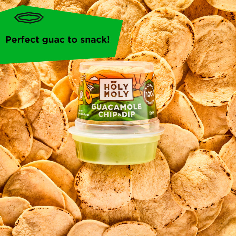 Holy Moly guacamole chip and dip 76g - British product