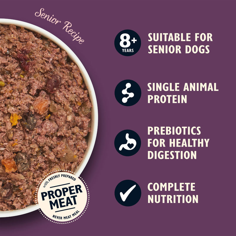 Lily's Kitchen senior turkey wet dog food 150g, imported from the UK
