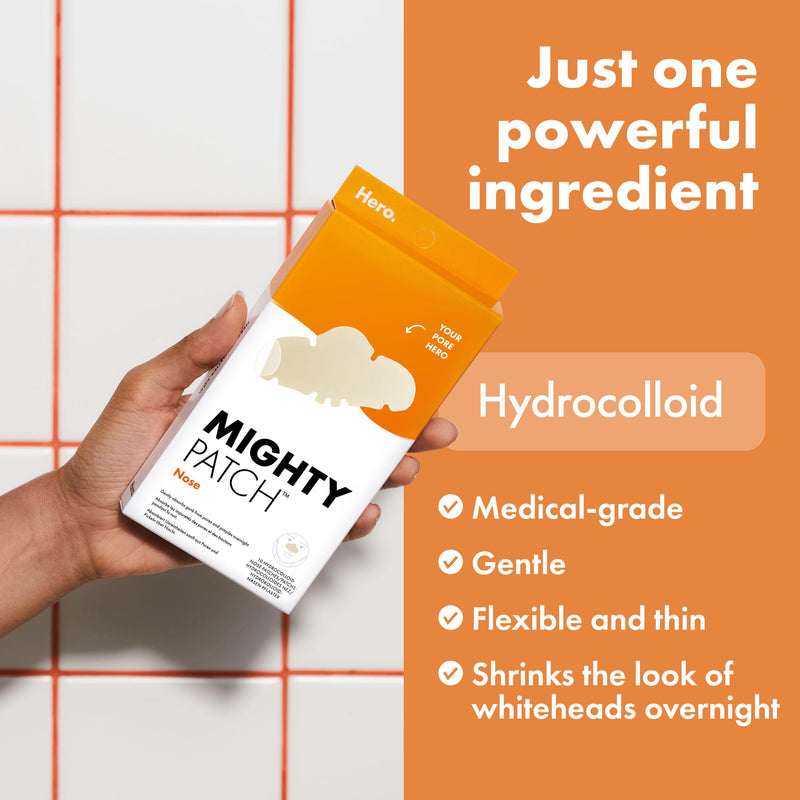 Hero Mighty Patch hydrocolloid nose patches 10 count, imported from the UK