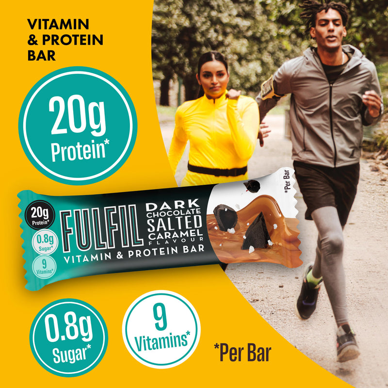 Fulfil Vitamin Protein Bar Dark Chocolate Salted Caramel 55g - British product